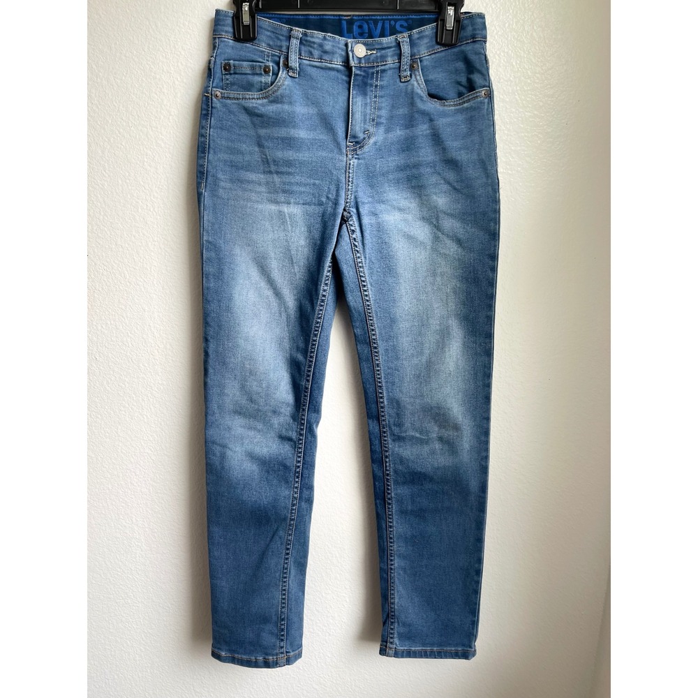 Levis 502 Regular Taper Blue Jeans Girls Size 14 Reg 27x29 Medium Wash Denim